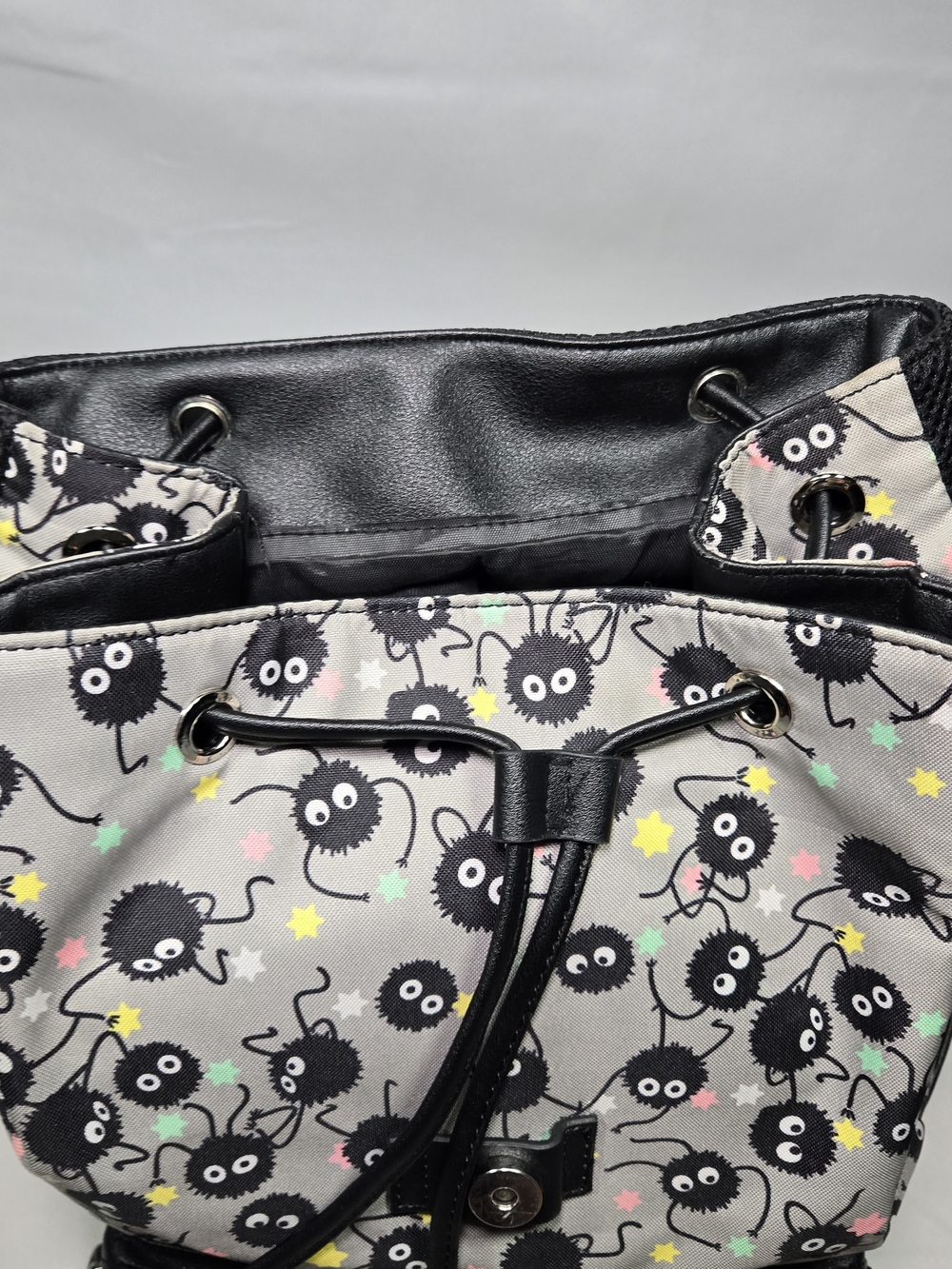 Studio Ghibli Spirited Away Backpack Soot Sprites Slouch Drawstring School Retro - Picture 8 of 14